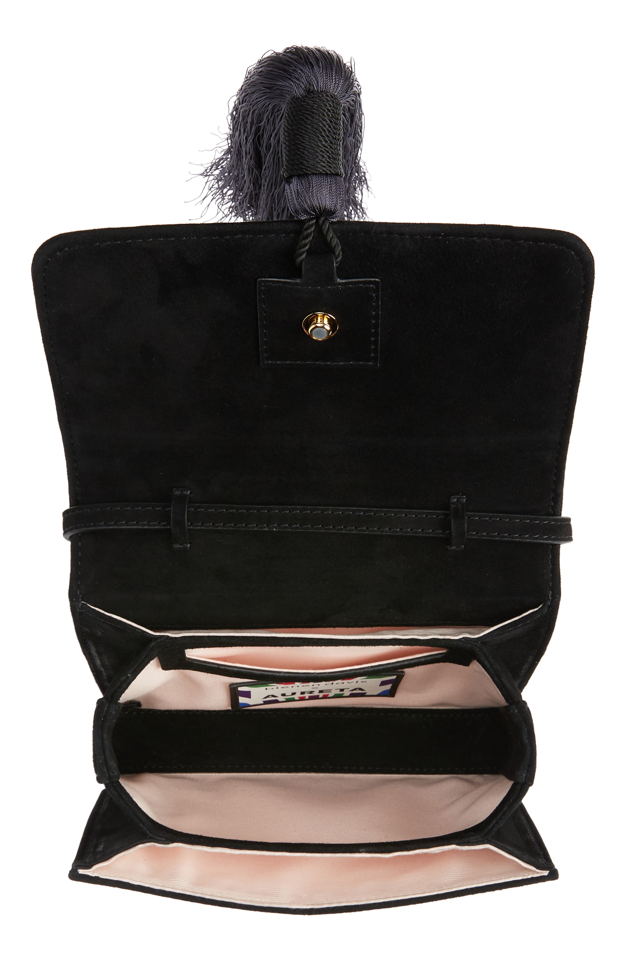 Bienen Davis x Aureta Lynx Crystal Embellished Top Handle Bag, Alternate, color, 