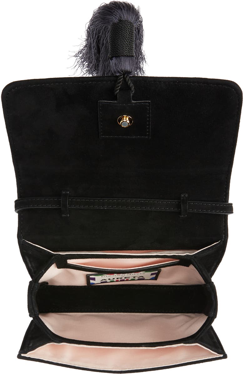 Bienen Davis x Aureta Lynx Crystal Embellished Top Handle Bag, Alternate, color,