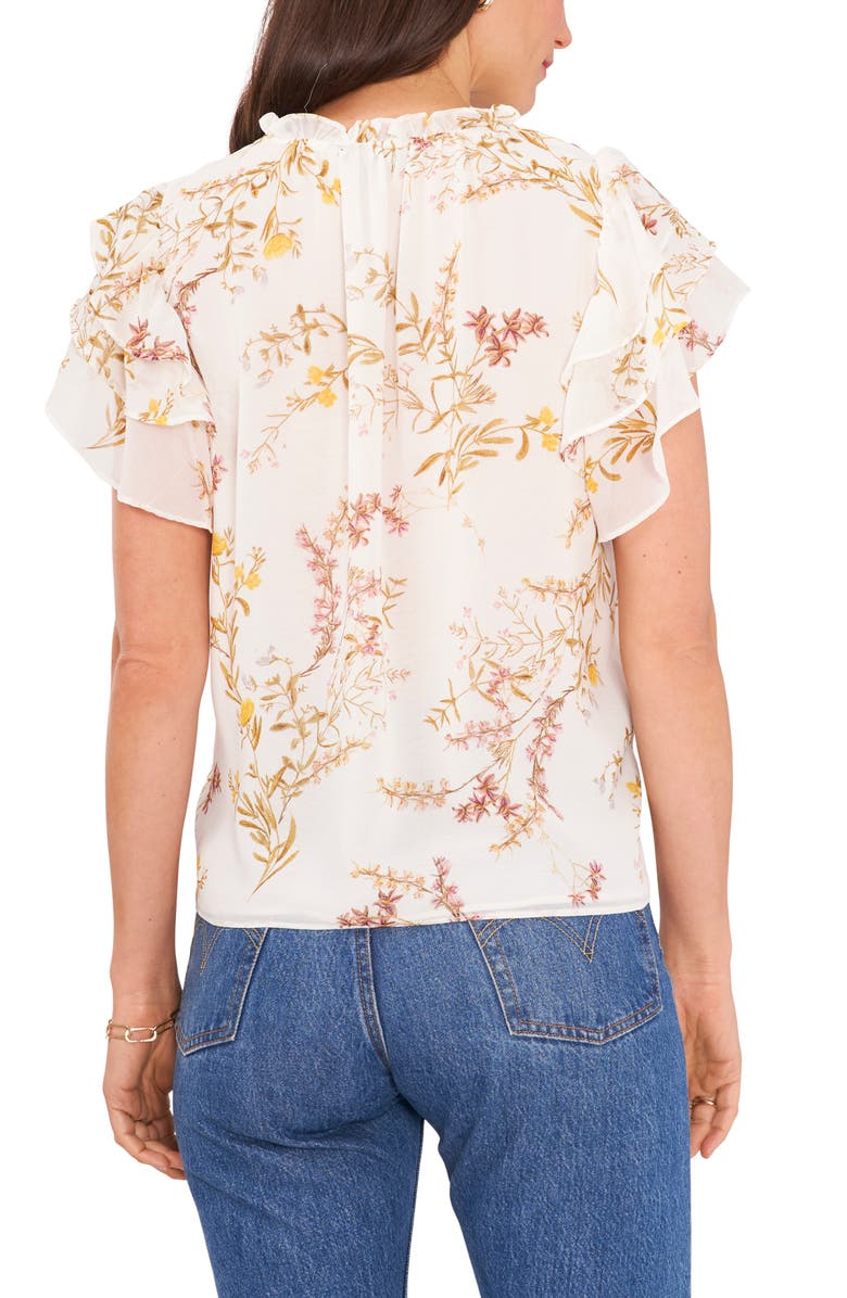 1.STATE Floral Print Flutter Sleeve Top, Alternate, color, 