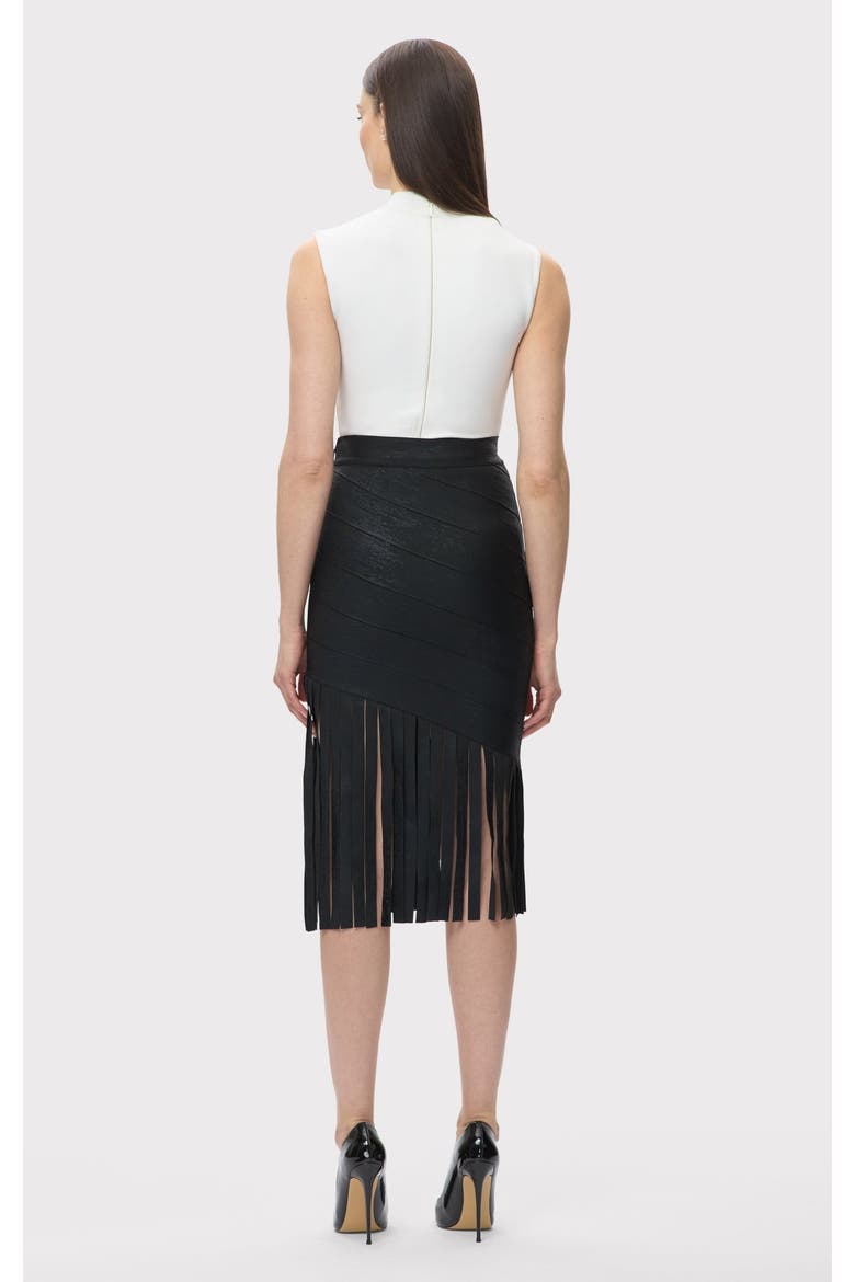 The Metallic Nicole Skirt, Alternate, color, BLACK FOIL