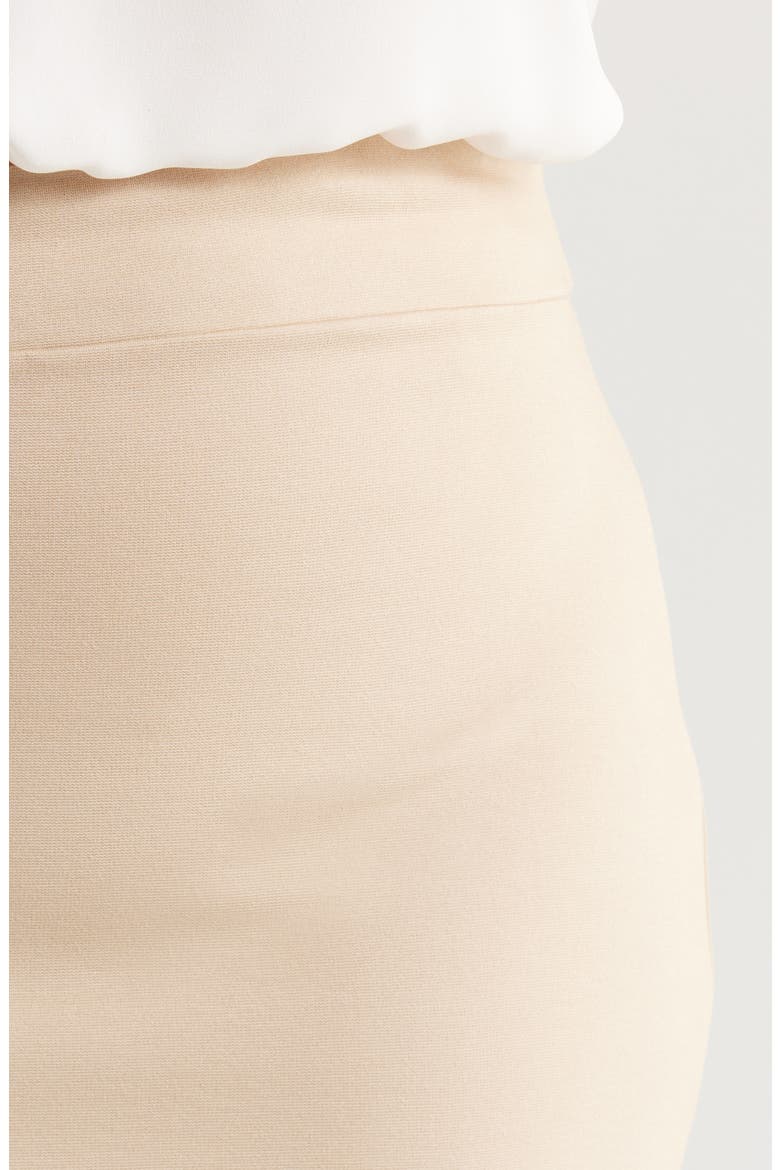 Solid Color Elastic Waist Stretch Skirt, Alternate, color, MOCHA