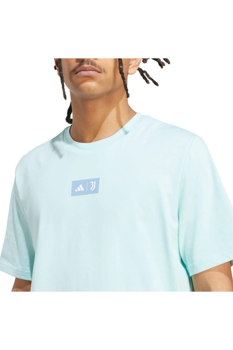 Men's adidas Aqua Juventus Jersey Hook T-Shirt, Alternate, color, Aqua