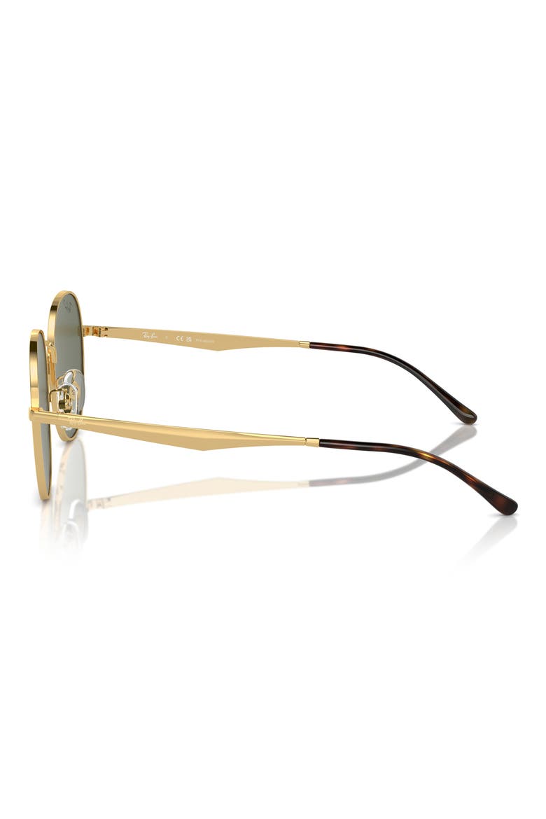 57mm Polarized Round Phantos Sunglasses, Alternate, color, GOLD FLASH