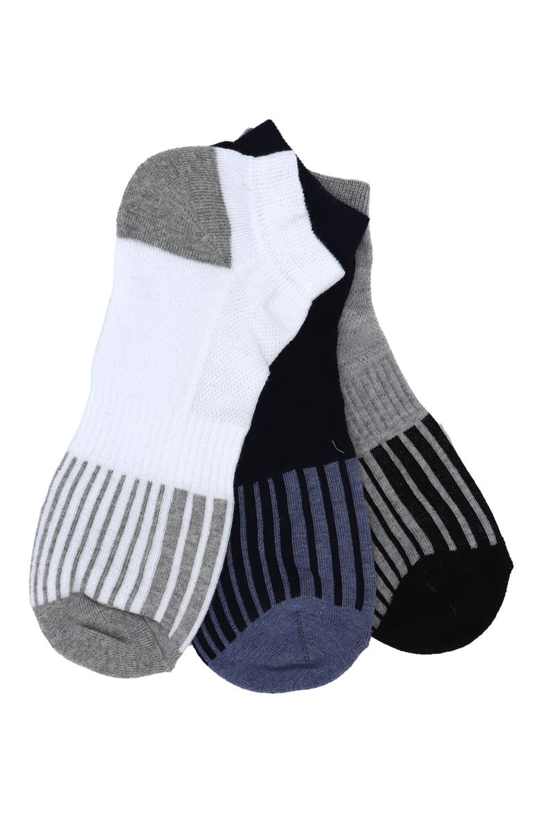 3-Pack Ankle Socks, Main, color, GREY/ BLUE/ WHITE