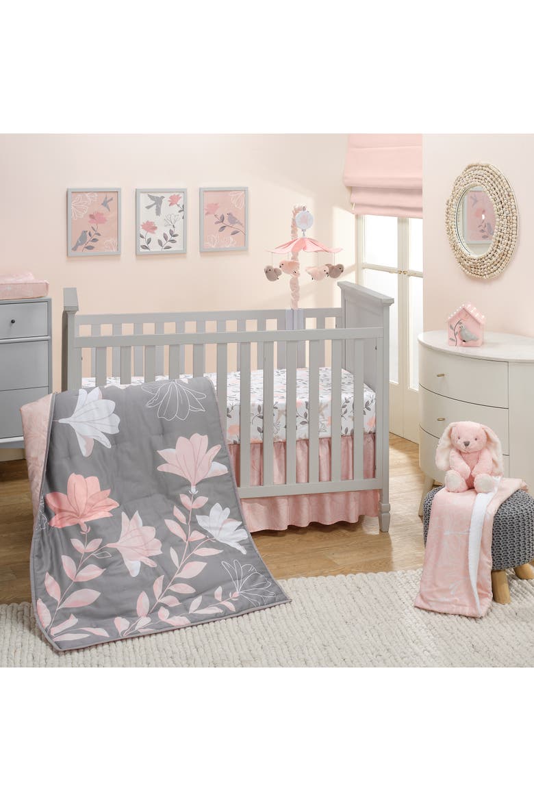 Petals Soft Floral Outline Baby Changing Pad Cover, Alternate, color, Pink