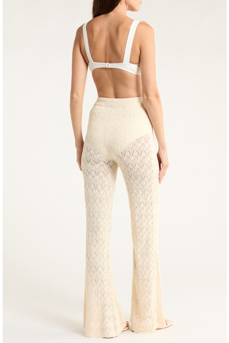 Pointelle Cover-Up Sweater Pants, Alternate, color, NATURAL