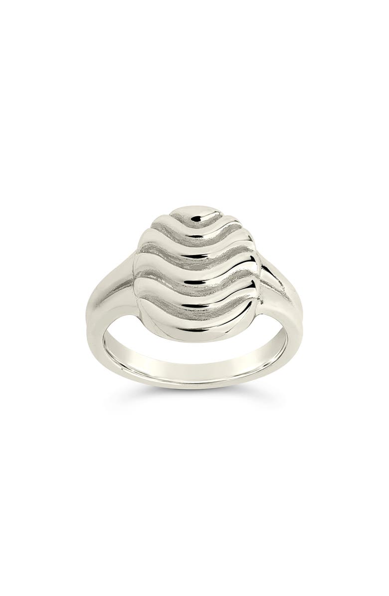 Sterling Forever Livia Textured Ring, Alternate, color, 