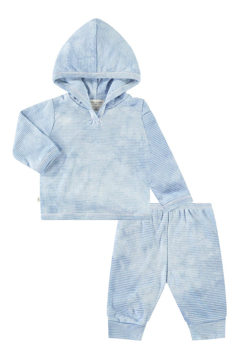 Stripe Hoodie & Joggers Lounge Set, Main, color, BLUE