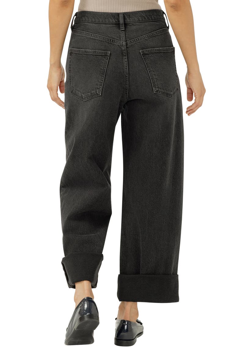Be Easy High Waist Crop Wide Leg Jeans, Alternate, color, ONYX