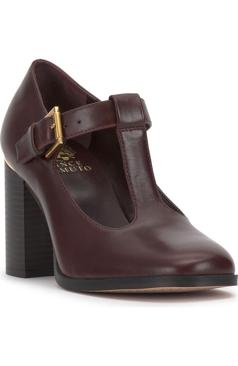 Vince Camuto Micha T-Strap Pump, Main, color, Rich Mahogan