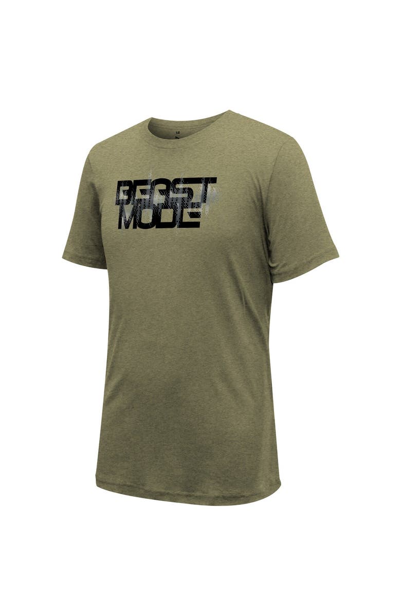 Soleworks Unisex Heather Green Beast Mode Richter Gym T-Shirt, Alternate, color, 