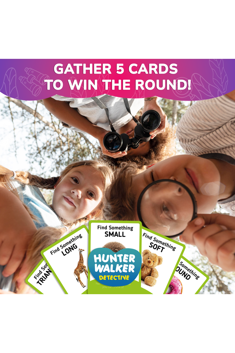 Kids Card Game Scavenger Hunt Set, Alternate, color, Adjectives & letters