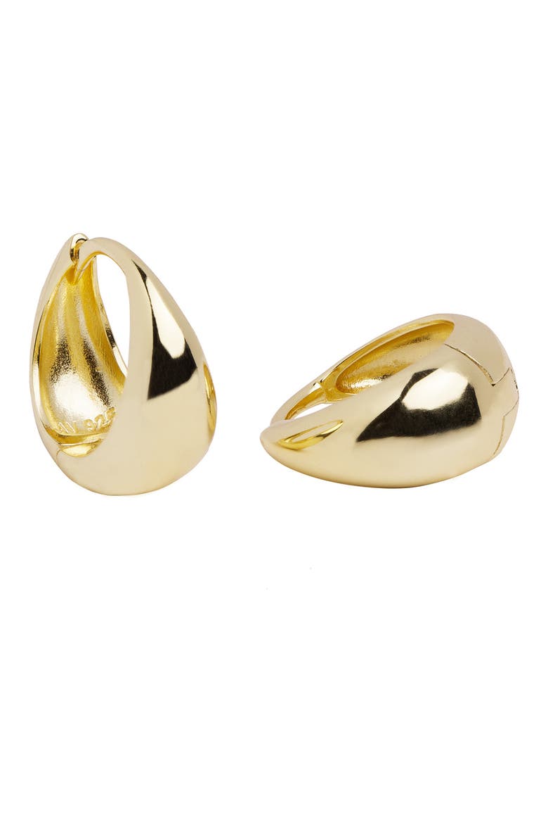 Chubby Huggie Hoop Earrings, Main, color, GOLD