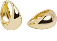 Argento Vivo Sterling Silver Chubby Huggie Hoop Earrings