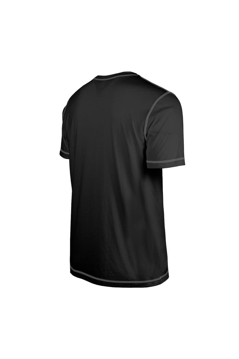Men's New Era  Black Las Vegas Raiders Third Down Puff Print T-Shirt, Alternate, color, Black