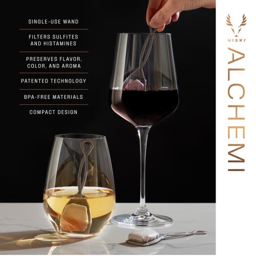 Viski Alchemi Wine Purifiers Set Of 3 In Black