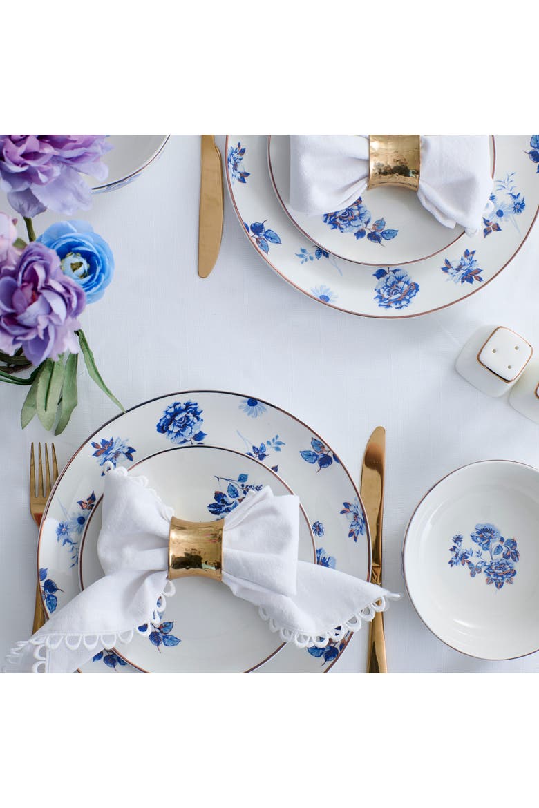 Viola Porcelain 24-Piece Dinnerware Set, Alternate, color, Blue
