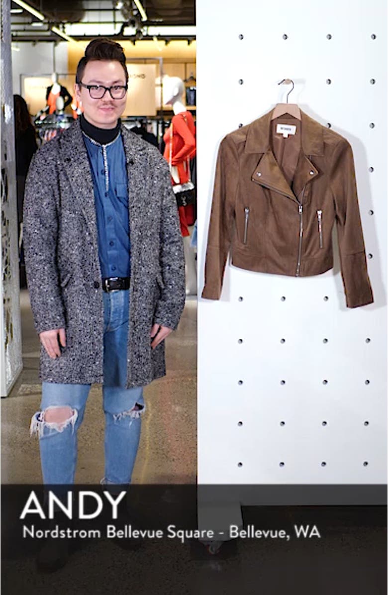 BB Dakota Not Your Baby Faux Suede Moto Jacket, sales video thumbnail