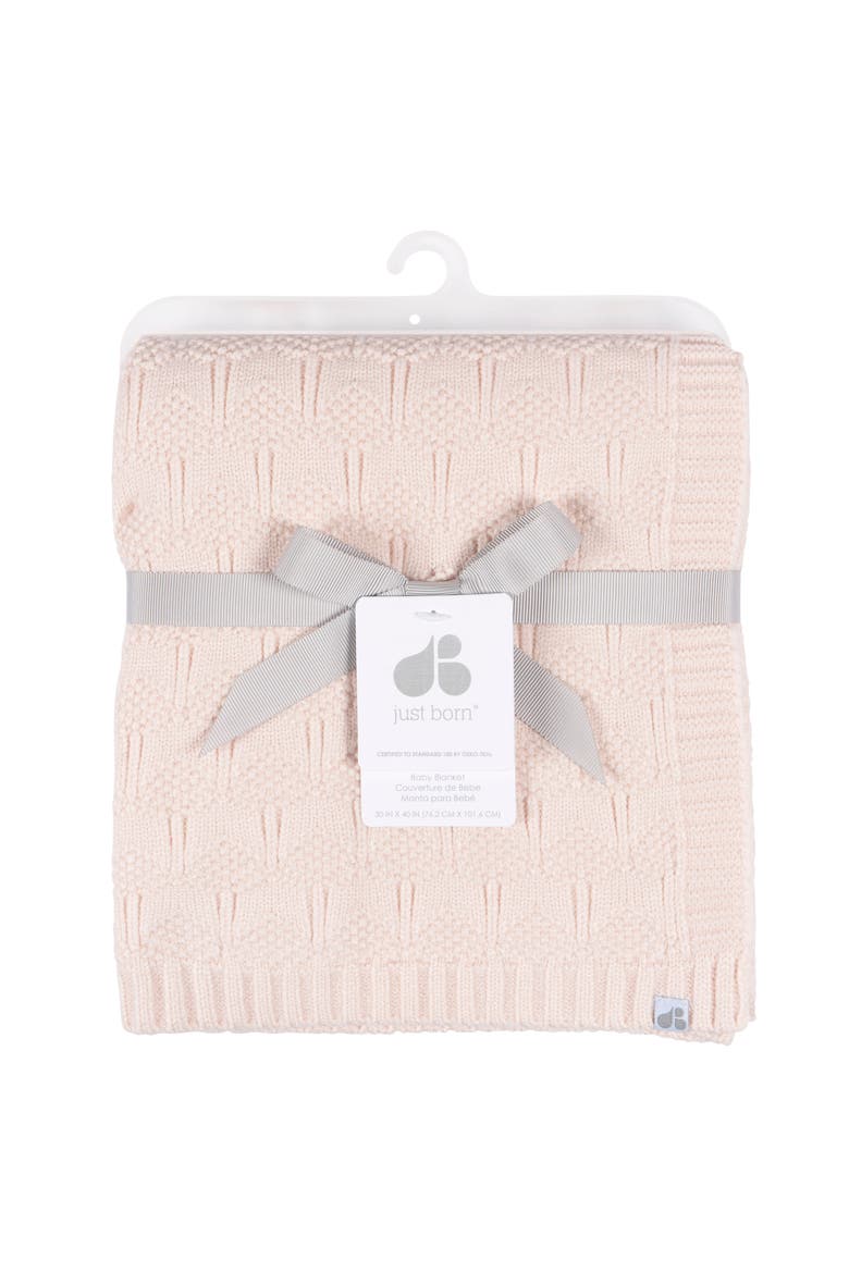 Sweater Knit Blanket Tan, Alternate, color, Pink