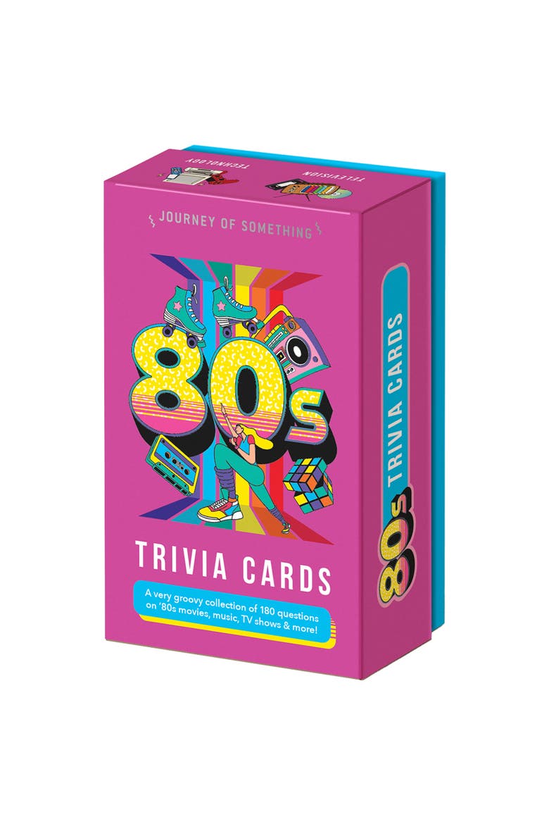 80's Trivia Cards, Party Card Game, 180 Rad Questions, Main, color, Multicolored
