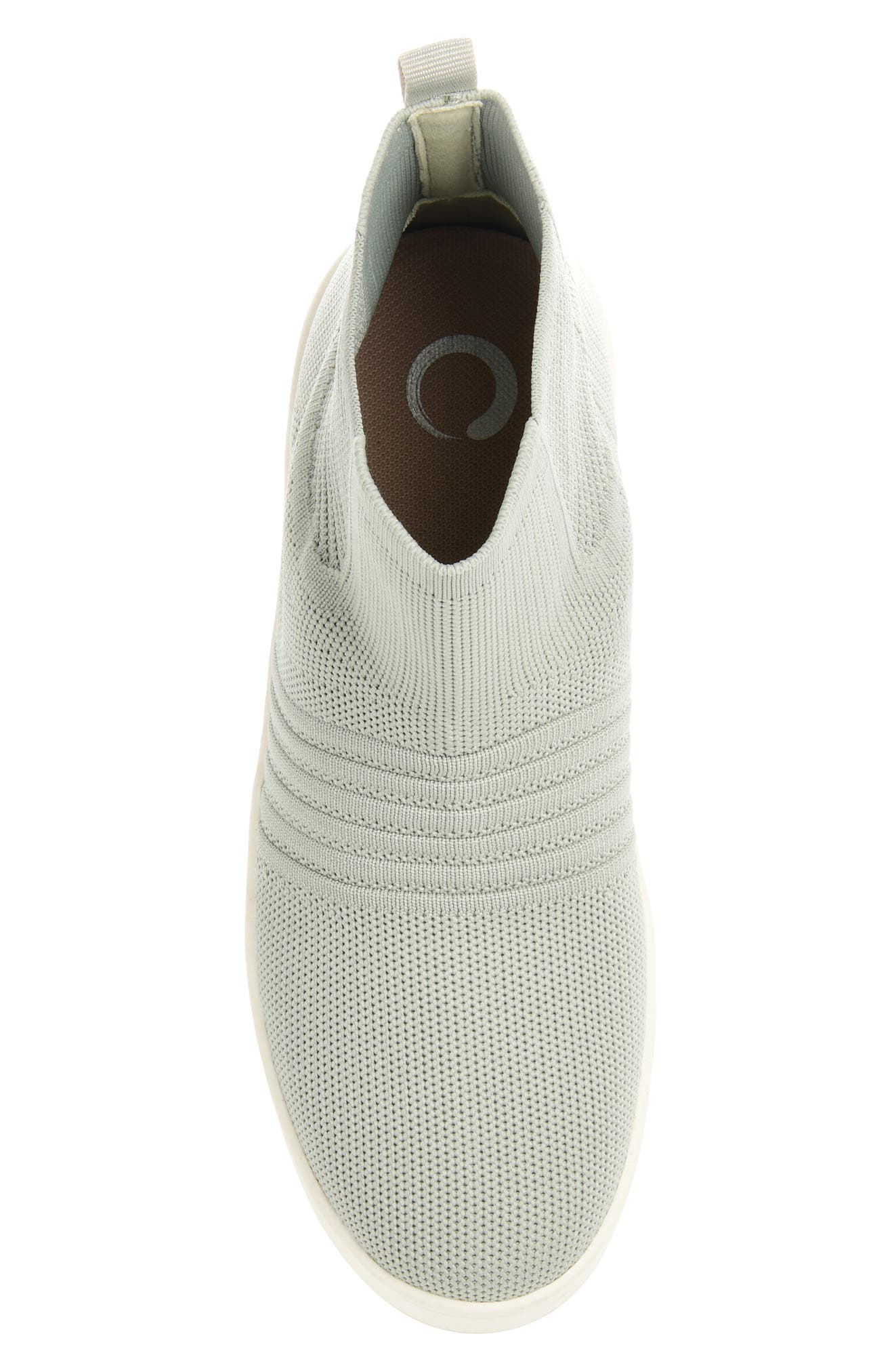 Journee Kody High Top Knit Slip-On Sneaker, Alternate, color, GREEN