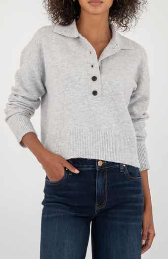 KUT from the Kloth Lilia Boxy Half Button Sweater