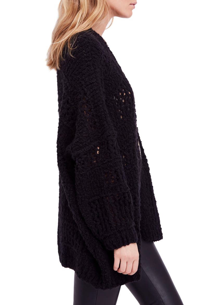 Saturday Morning Cardigan, Alternate, color, BLACK
