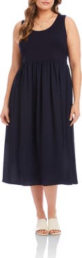 Karen Kane Sleeveless Contrast Midi Dress