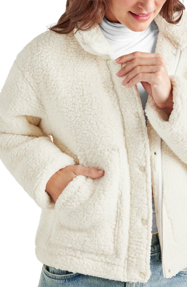 Splendid Tina Fleece Jacket, Alternate, color, Pale Oak