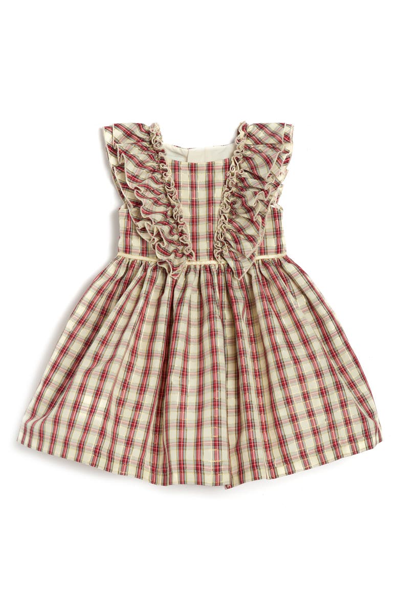 Pippa & Julie Kids' Victoria Plaid Ruffle Dress, Main, color, 