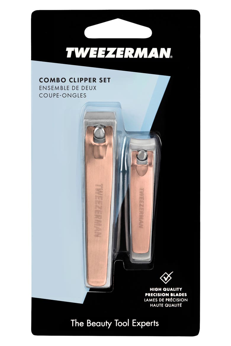 Rose Gold Combo 2-Pack Nail Clipper Set, Alternate, color, NO COLOR