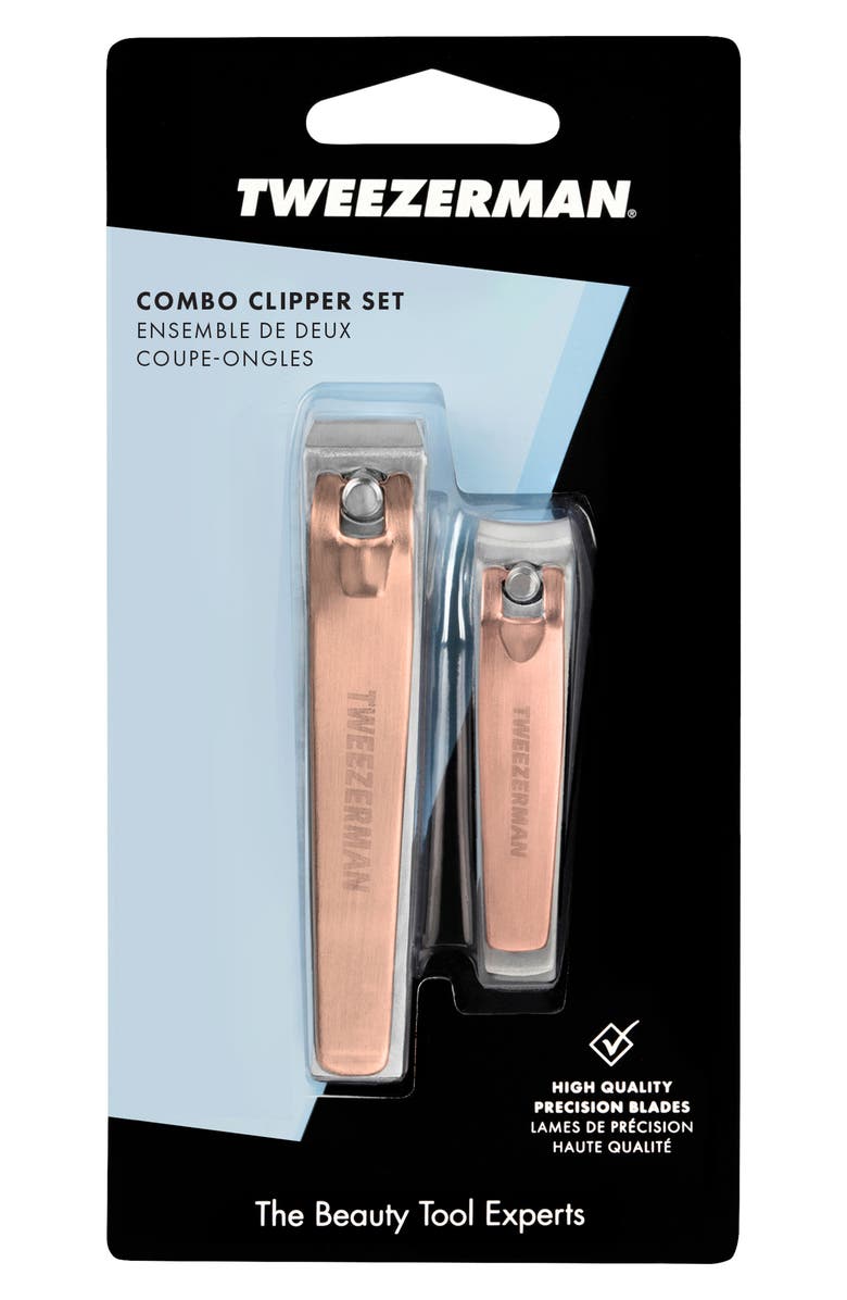 TWEEZERMAN Rose Gold Combo 2-Pack Nail Clipper Set, Alternate, color,
