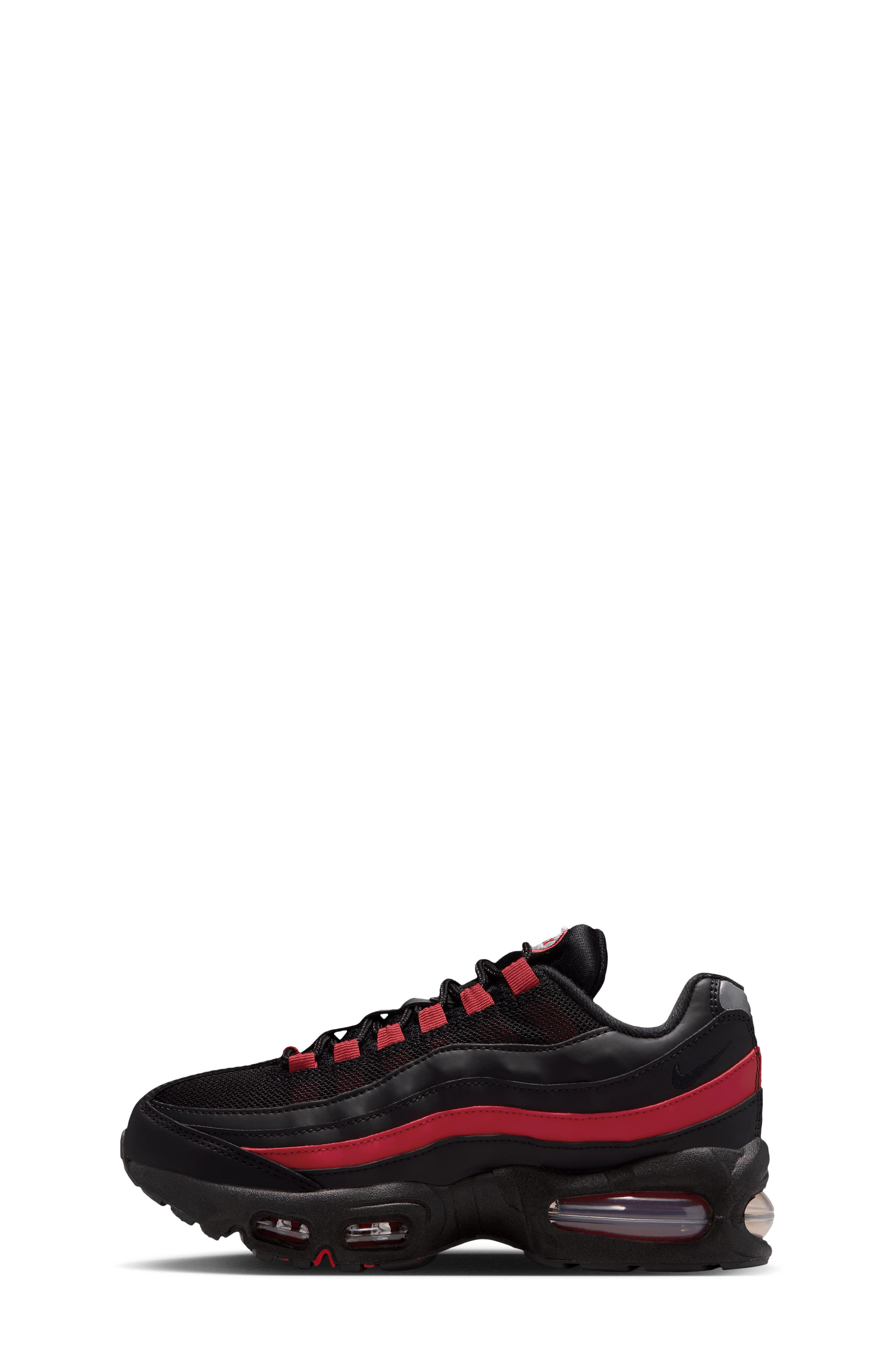 Nike Kids' Air Max 95 Sneaker, Alternate, color, Black/Team Crimson