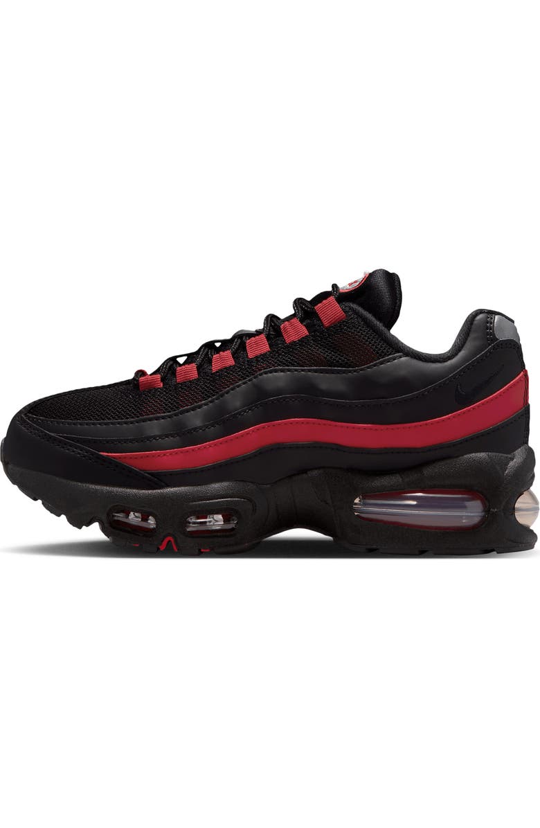 Nike Kids' Air Max 95 Sneaker, Alternate, color, Black/Team Crimson