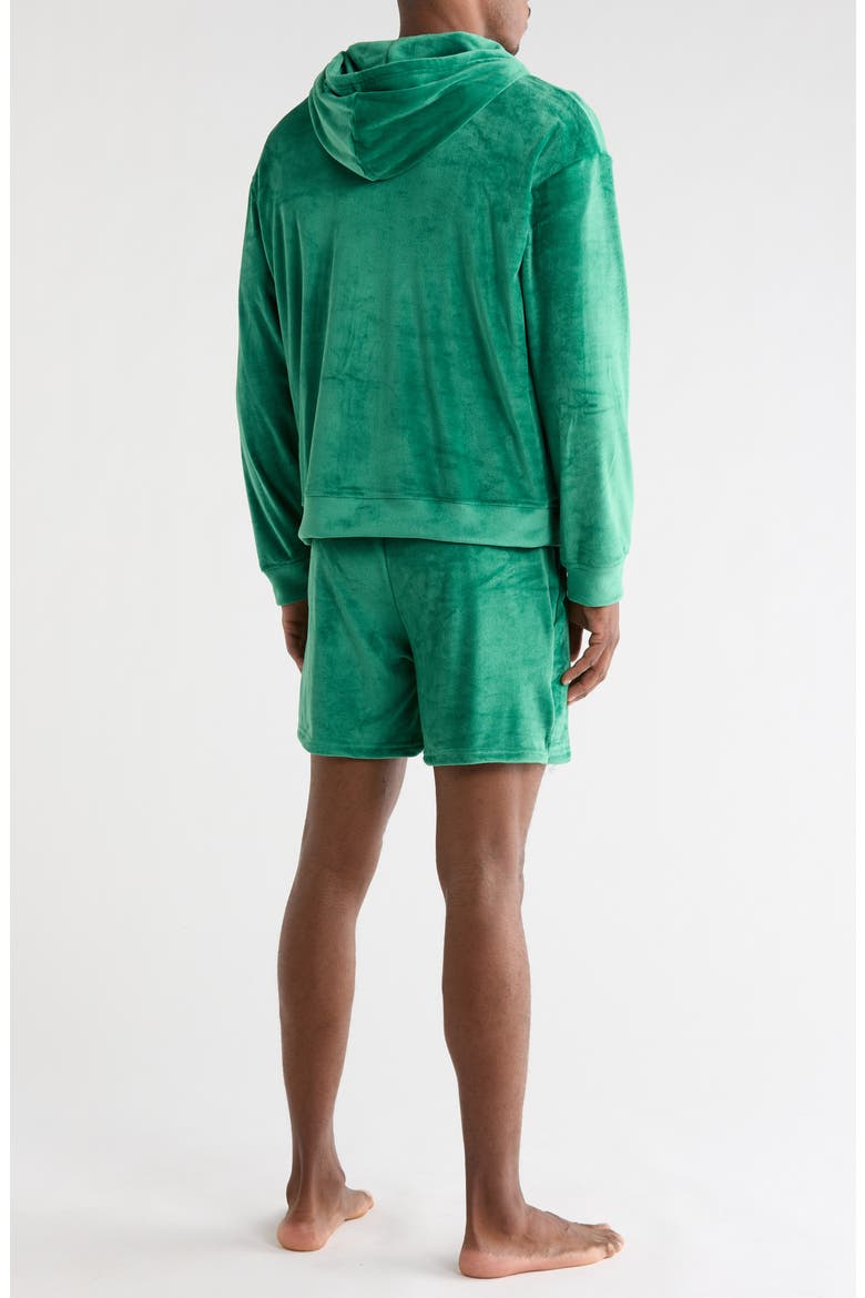 Velour Short Pajamas, Alternate, color, ABUNDANT GREEN
