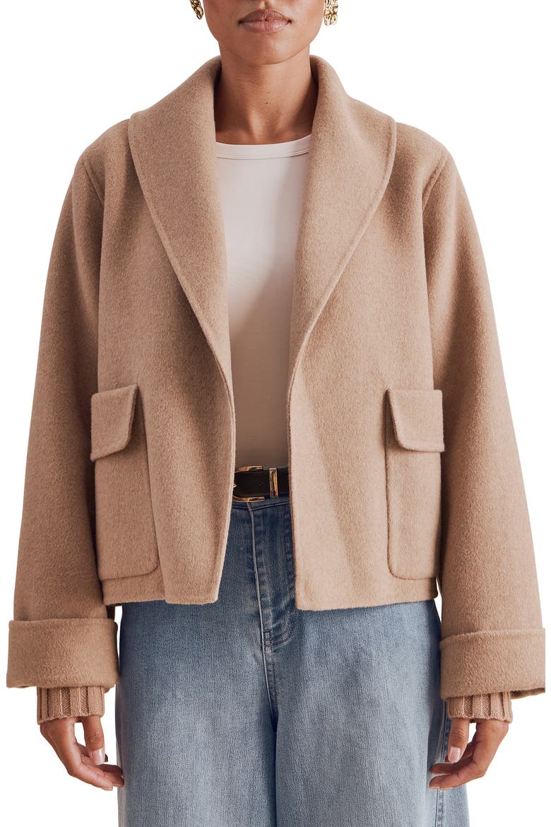 x @cellajaneblog Crop Icon Coat, Main, color, PRALINE