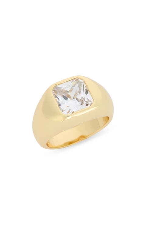 CZ Signet Ring