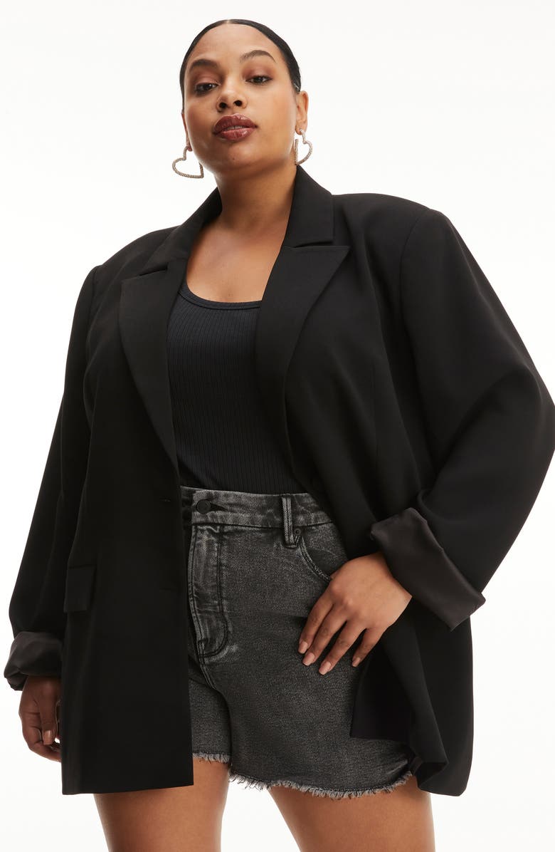 Good American Drapey Oversize Blazer, Main, color,