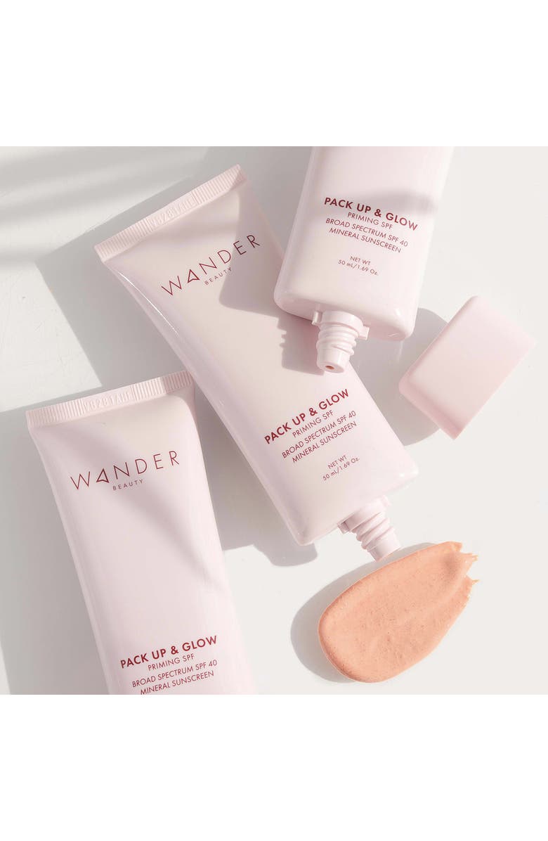 Wander Beauty Pack Up & Glow Priming Broad Spectrum SPF 40 Mineral Sunscreen, Alternate, color, 