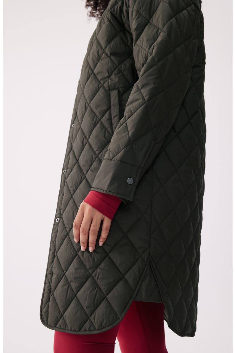 Avril Quilted Longline Shacket, Alternate, color, OLIVE