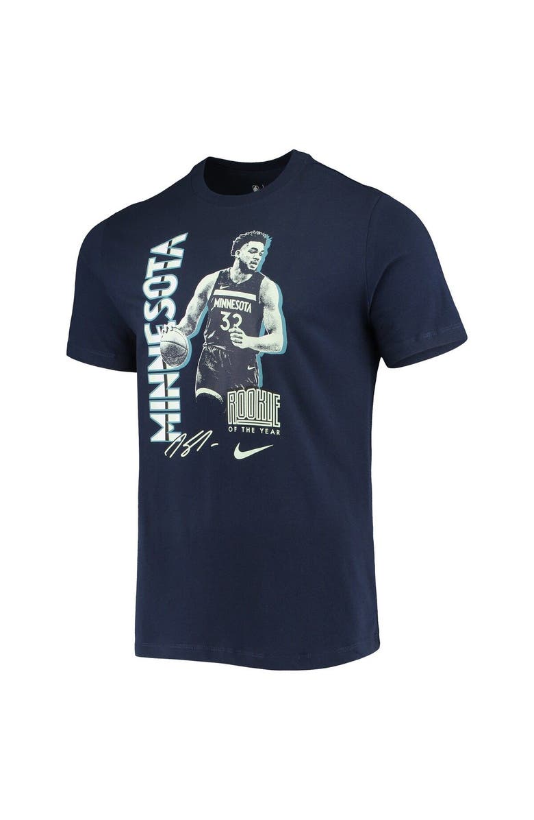 Nike Men's Nike Karl-Anthony Towns Blue Minnesota Timberwolves Select Series Rookie of the Year Name and Number T-Shirt, Alternate, color, 