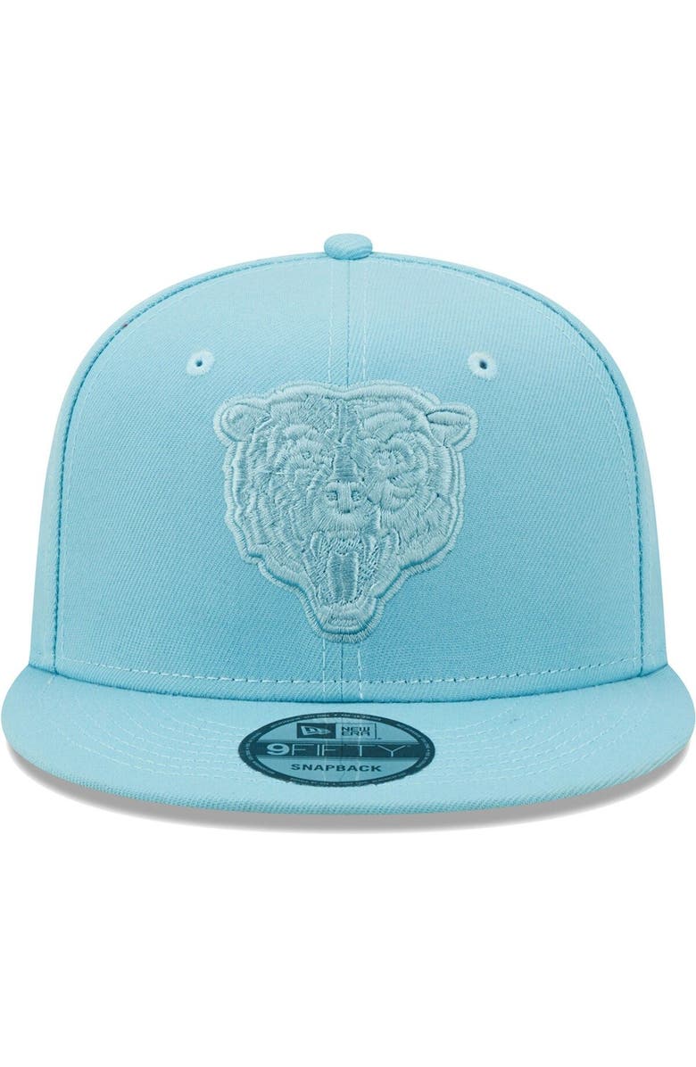 New Era Men's New Era Aqua Chicago Bears Color Pack 9FIFTY Snapback Hat, Alternate, color, 