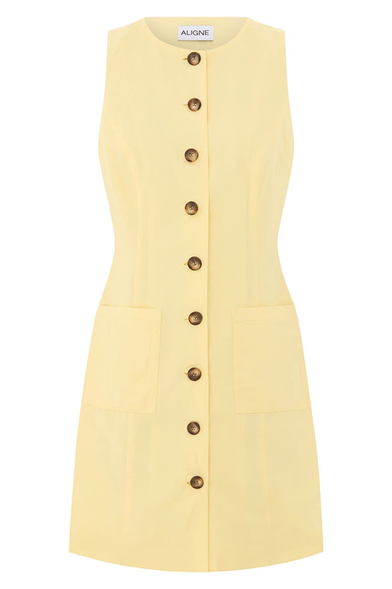 Leah Sleeveless Sheath, Alternate, color, BUTTER YELLOW