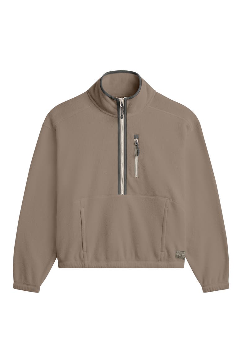 Ashridge Half Zip Fleece, Alternate, color, FOSSIL