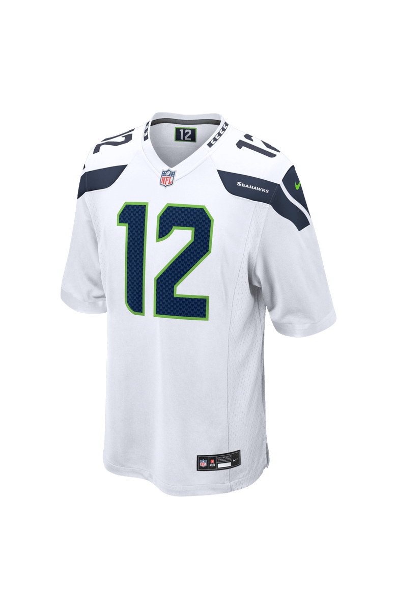 Nike Men's Nike 12s White Seattle Seahawks Game Jersey, Alternate, color, White