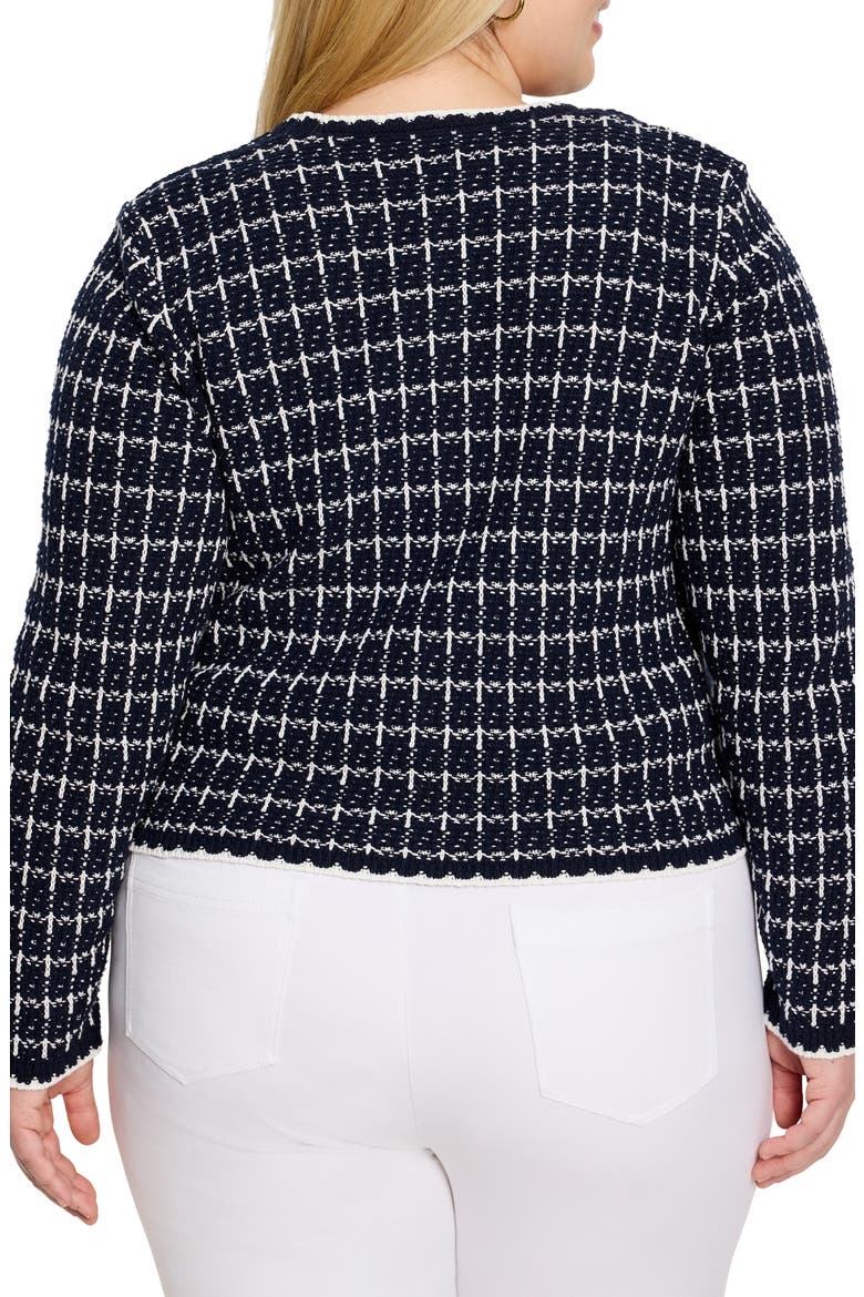 Mixed Up Sweater Jacket, Alternate, color, INDIGO MULTI