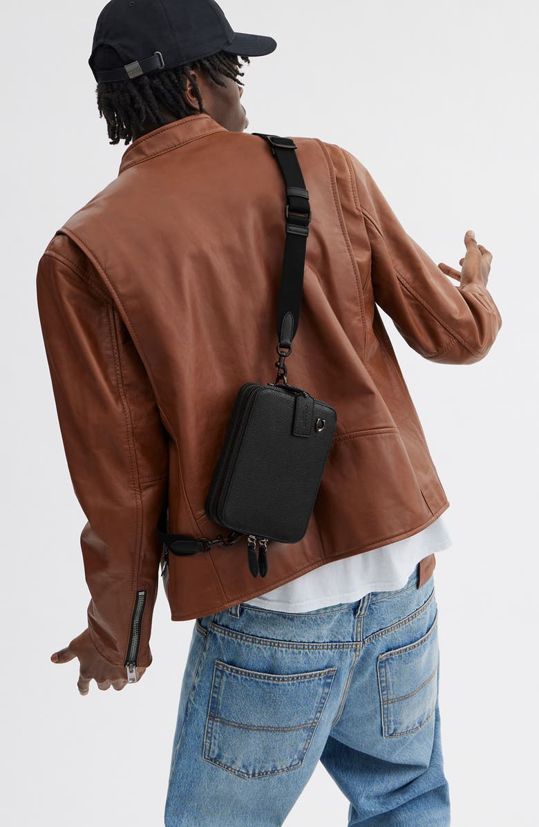 COACH Charter Pebbled Leather Crossbody Bag, Alternate, color,