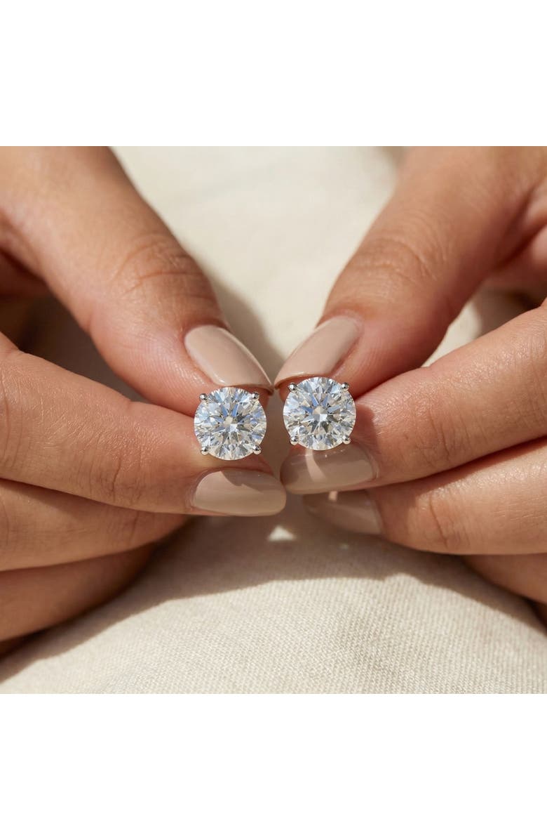 Bliss Diamond Certified 1.47Ct Round Diamond Studs in 14k Gold Lab Grown, Alternate, color, 14K White Gold