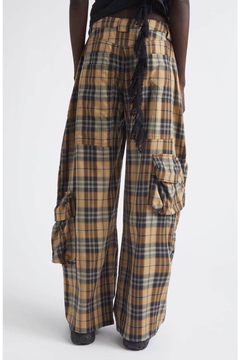 Wide Leg Cargo Pants, Alternate, color, SMOG PLAID