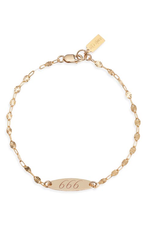 Engraved Angel Number Bracelet